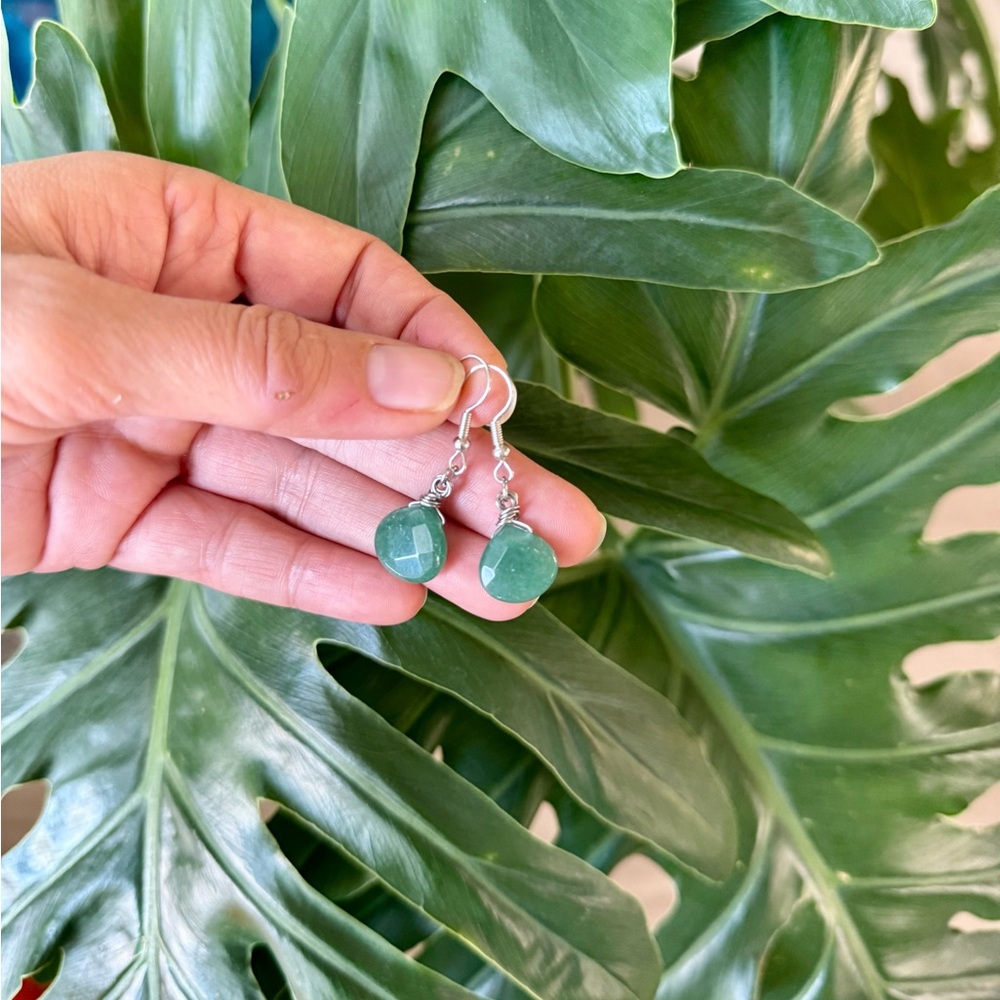 Green Aventurine earrings - Picture 3 of 3